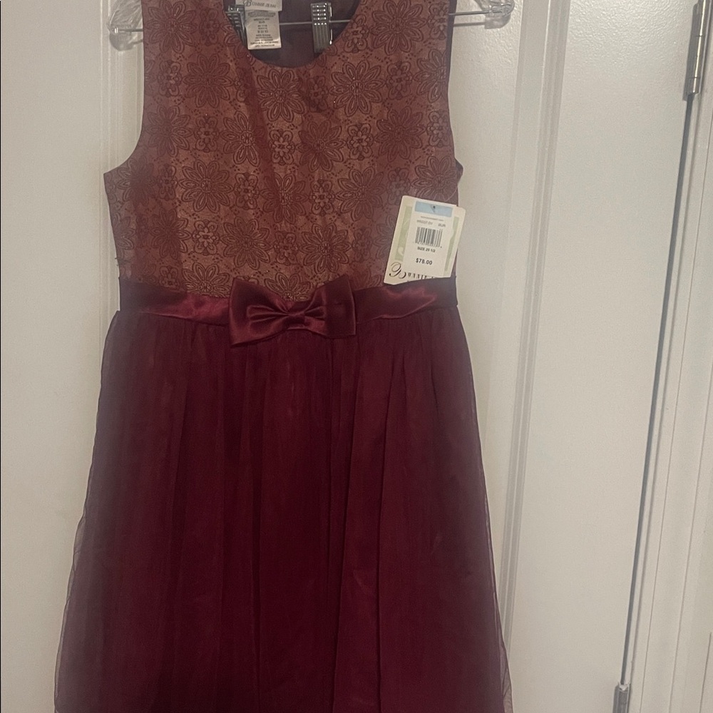 Bonnie Jean Girls Youth Formal  Dress With Tulle Skirt